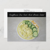 Keto Potato Salat Postkarte (Vorne/Hinten)