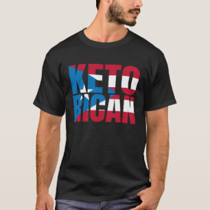 Keto Rican Keto Ninja Low-Carb-Diät Ketoge T-Shirt