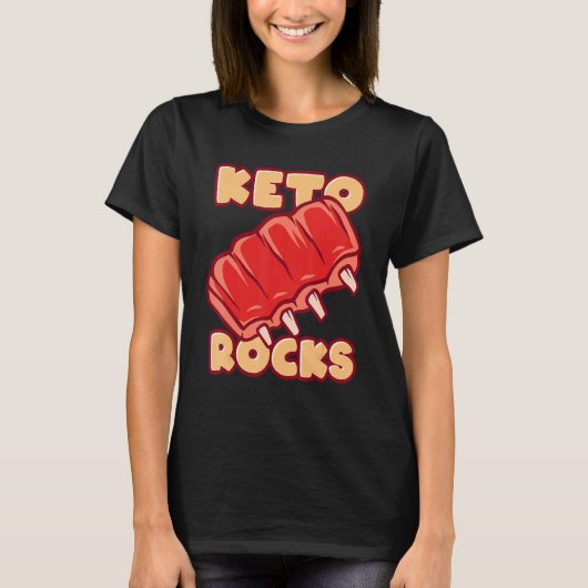 Keto Rocks Grilled Spare Ribs T-Shirt (Vorderseite)