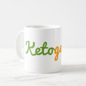 KETOgenial klassische weiße Tasse (Vorderseite Links)