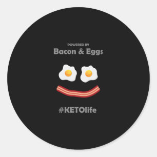 KETOlife mit Bacon und Eiern Runder Aufkleber