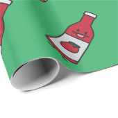 Ketschup-Flaschen-Tomatensauce-Tabellenwürze Geschenkpapier (Rolleneckpunkt)