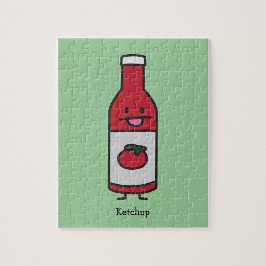 Ketschup-Flaschen-Tomatensauce-Tabellenwürze Puzzle (Vertikal)