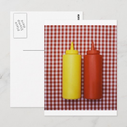 Ketschup u. Senf Postkarte (Vorne/Hinten)