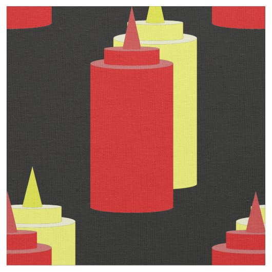 Ketschup und Senf Stoff (Nahaufnahme)