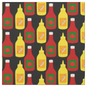 Ketschup und Senf Stoff (Nahaufnahme)