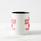 Ketschup-Universität Zweifarbige Tasse (Mittel)