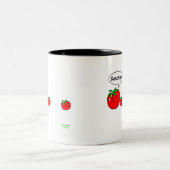 Ketschup-Witz-Tasse Zweifarbige Tasse (Mittel)