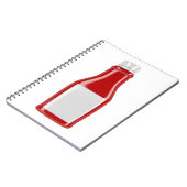 Ketschupflasche mit leerem Aufkleber Notizblock (Linke Seite)