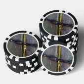 Kette an Holz Pokerchips (Stapel)
