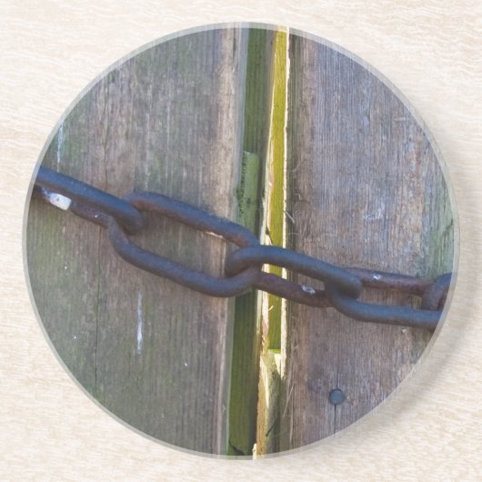 Kette auf Holz Untersetzer (Vorne)