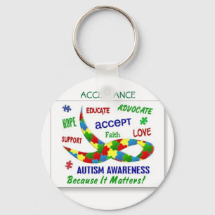 KETTE "AUTISM AWARENESS" SCHLÜSSELANHÄNGER