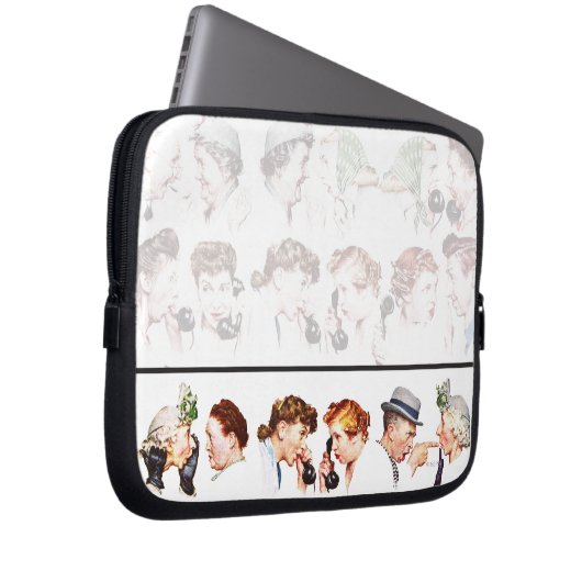 Kette des Klatsches Laptopschutzhülle (Vorne Rechts)