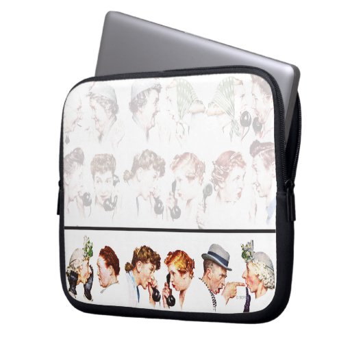 Kette des Klatsches Laptopschutzhülle (Vorderseite Links)