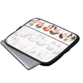 Kette des Klatsches Laptopschutzhülle (Vorne Knopf)