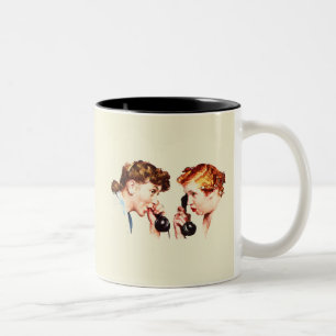 Kette des Klatsches Zweifarbige Tasse