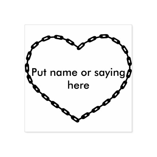 Kette Herzform 2 Briefmarke zur Illustration Gummistempel (Prägung)