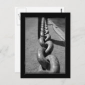 Kette in schwarz-weiß Postkarte (Vorne/Hinten)