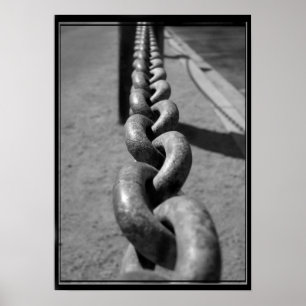 Kette in schwarz-weißem Poster