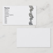 Kette Link Chic Schwarz und Weiß Moderne Minimalis Visitenkarte (Vorne/Hinten)