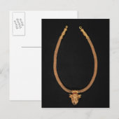 Kette mit einem Anhänger mit Kopf Postkarte (Vorne/Hinten)