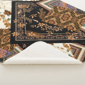 Kette, Paisley, Blumen: vintage Patchwork. Sherpadecke (3/4)
