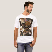 Kette, Pisley, Blume: Vintages Patchwork. T-Shirt (Vorne ganz)