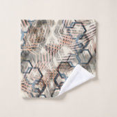 Ketten auf Blätter aus Palmen. Badhandtuch Set (Waschlappen)