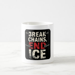 Ketten brechen, ICE beenden – Einwanderungsgerecht Kaffeetasse