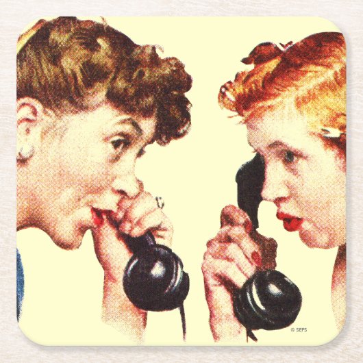 Ketten des Klatsch Rechteckiger Pappuntersetzer (Vorderseite)