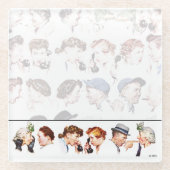 Ketten des Klatschens 4 Glasuntersetzer (Vorderseite)