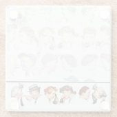 Ketten des Klatschens 4 Glasuntersetzer (Rückseite)