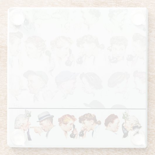 Ketten des Klatschens 4 Glasuntersetzer (Rückseite)