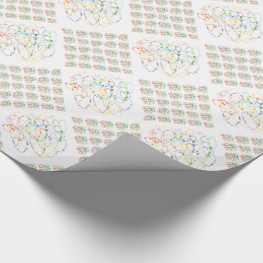 Ketten-Herzen Geschenkpapier (Ecke)