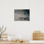 Ketten-Kick-Gets Gefüttert Druck Poster (Küche)