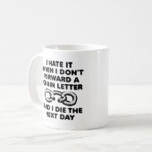 Kettenbrief Death Funny Mug Kaffeetasse (Vorderseite Links)