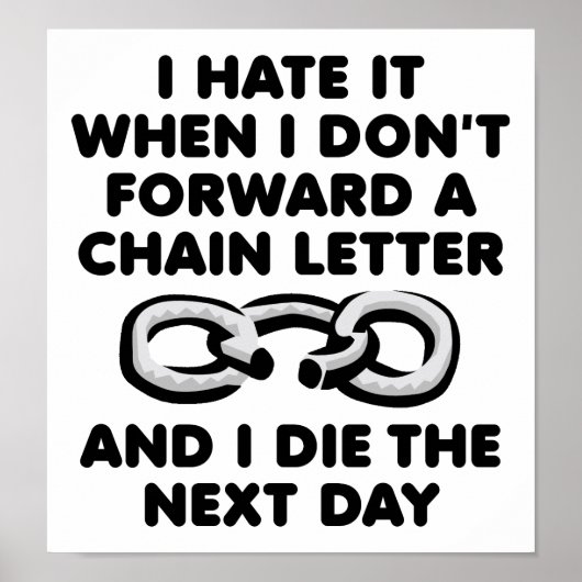 Kettenbrief Death Funny Poster (Vorne)