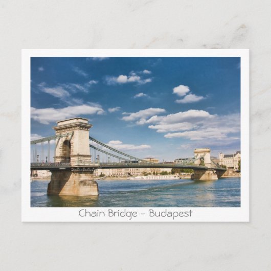 Kettenbrücke - Budapest Postkarte (Vorderseite)