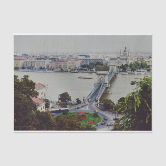 Kettenbrücke, Budapest Seidenpapier (Vorderseite)