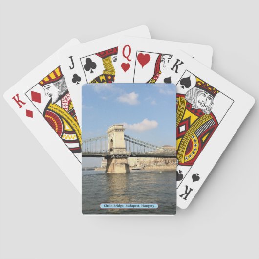 Kettenbrücke, Budapest, Ungarn Spielkarten (Rückseite)