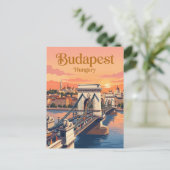 Kettenbrücke Ungarn Postkarte (Stehend Vorderseite)