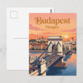 Kettenbrücke Ungarn Postkarte (Vorne/Hinten)