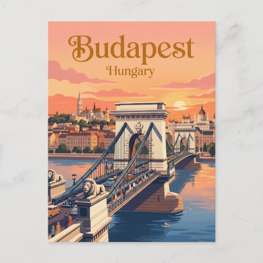 Kettenbrücke Ungarn Postkarte (Vorderseite)