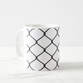 Kettenglied-Zaun-Muster Kaffeetasse (Vorderseite Links)