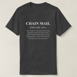 Kettenhemd Lustige Rüstung Definition mit weißem T T-Shirt