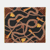 Kettenmuster, Schals-Muster. Schal-Design barocke Fleecedecke (Vorderseite (Horizontal))