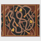 Kettenmuster, Schals-Muster. Schal-Design barocke Geschenkpapier (Flach)