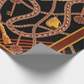 Kettenmuster, Schals-Muster. Schal-Design barocke Geschenkpapier (Ecke)