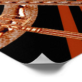 Kettenmuster, Schals-Muster. Schal-Design barocke Poster (Ecke)