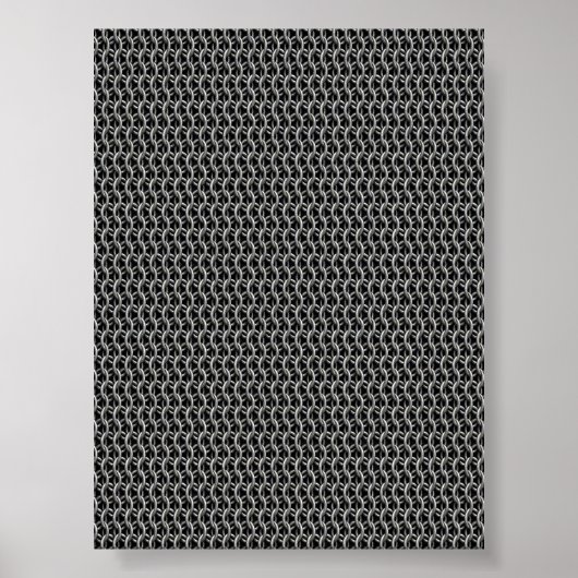 Kettenpanzer Mittelalterliche Rüstung Poster (Vorne)